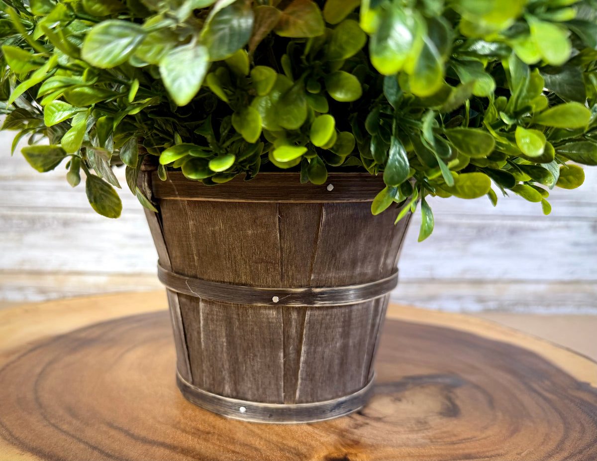 Fall Floral Arrangement in Rustic Gray Basket