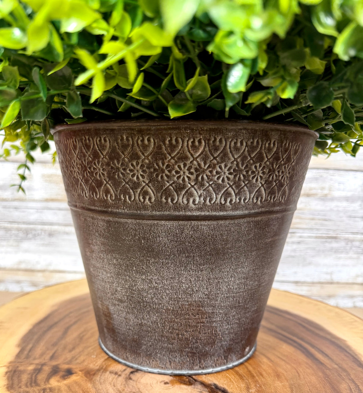 Large Fall Sunflower & Rose Arrangement | Metal Bucket