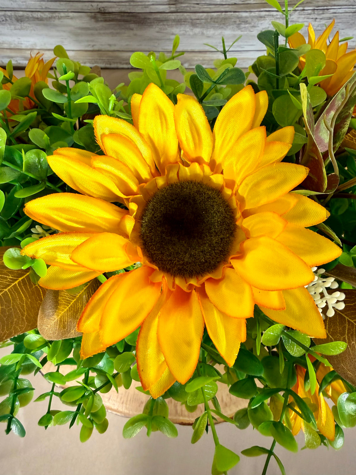 Fall Pumpkin Carriage Floral Arrangement – Sunflower & Autumn Centerpiece
