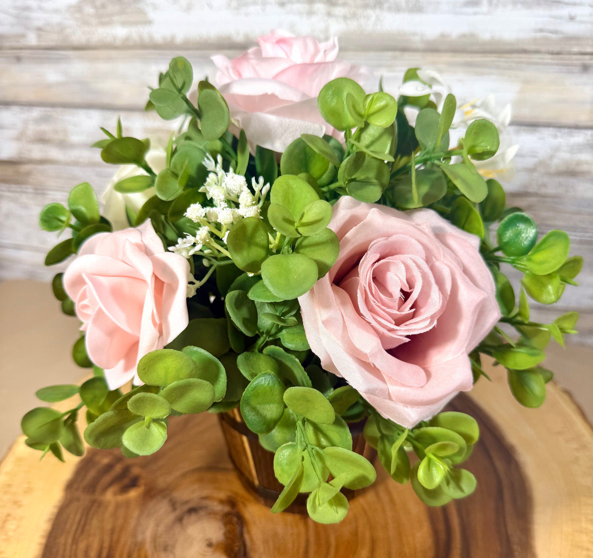 Handmade Artificial Floral Arrangement – Small Tabletop Home Decor