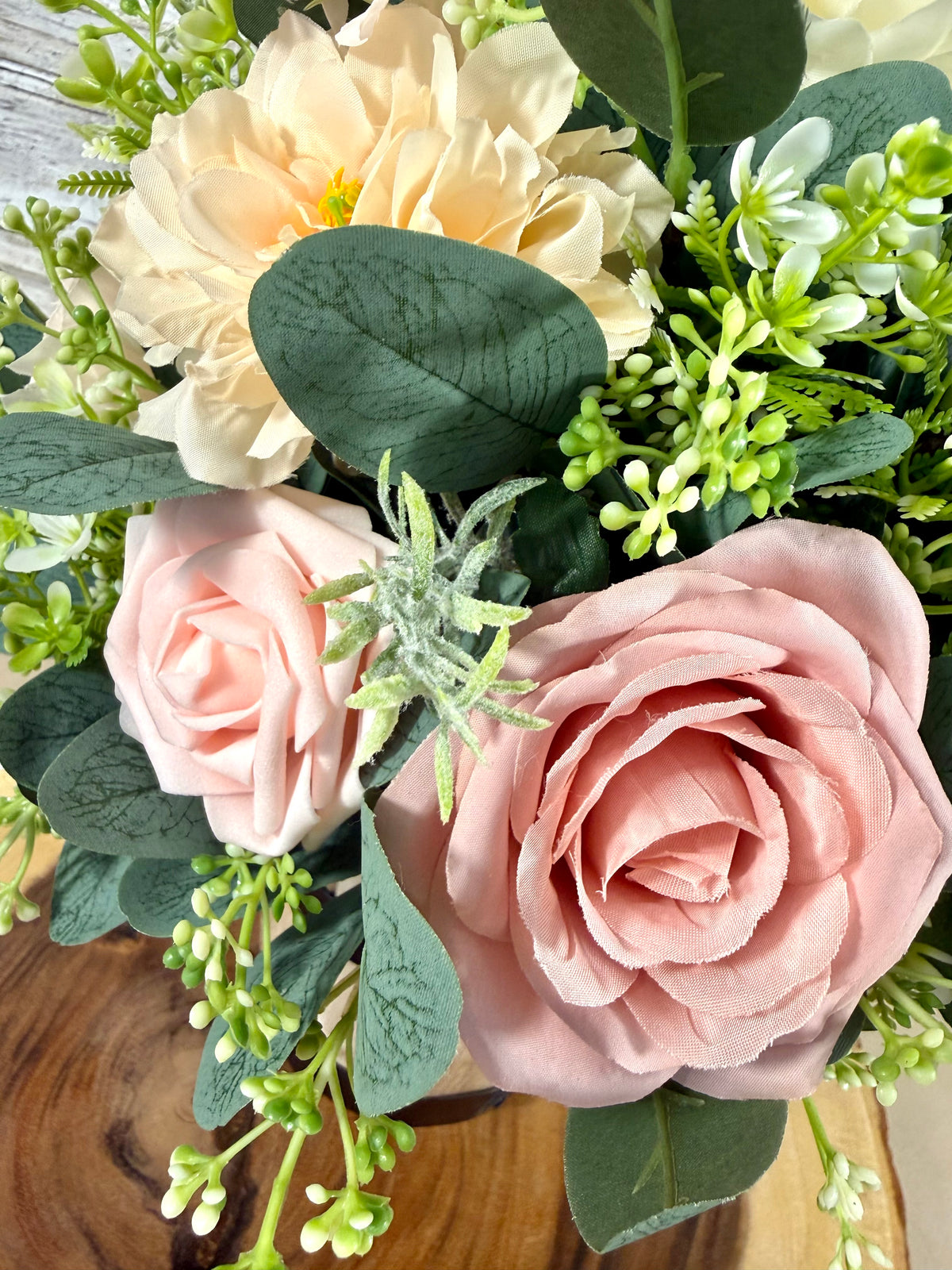 Large Handmade Artificial Floral Arrangement – Elegant Statement Centerpiece
