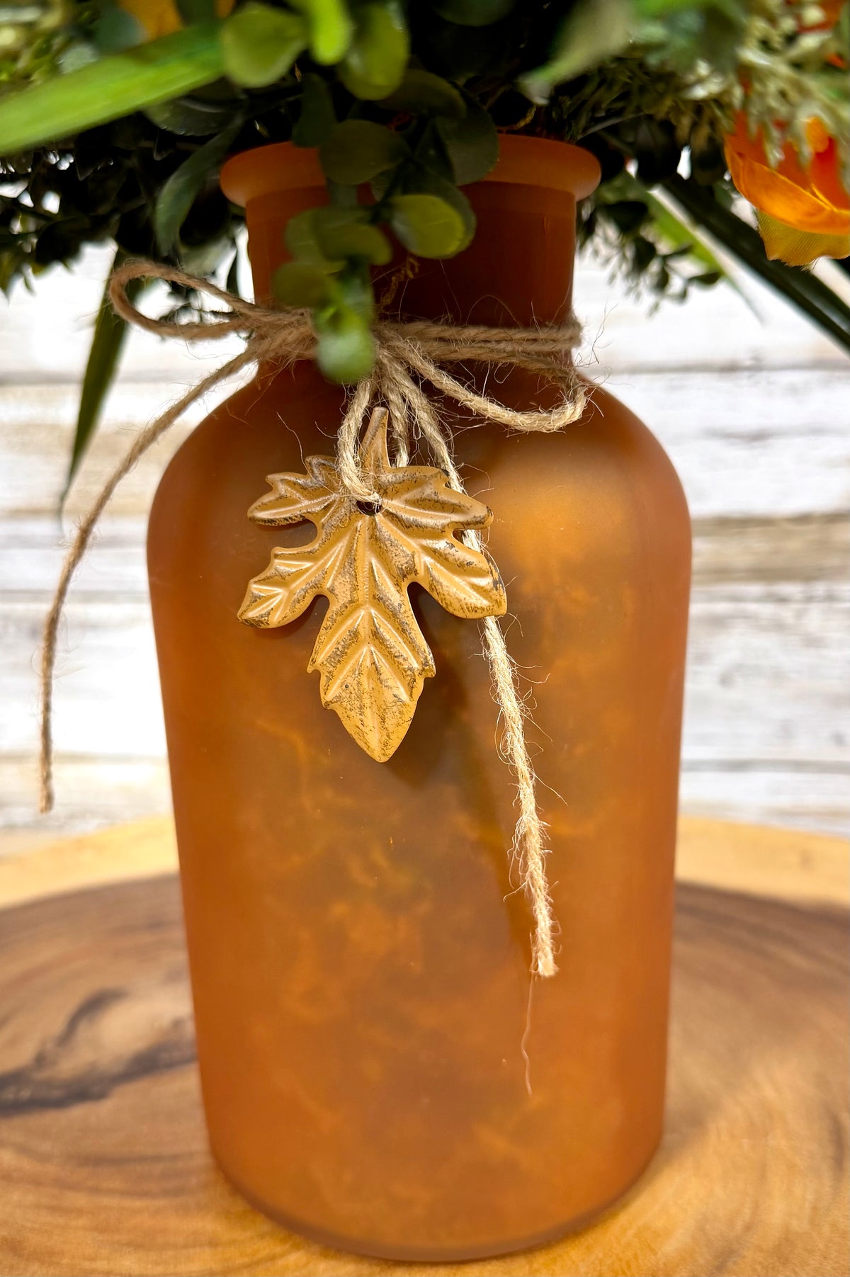 Fall Floral Arrangement | Sunflowers & Dark Orange Flowers
