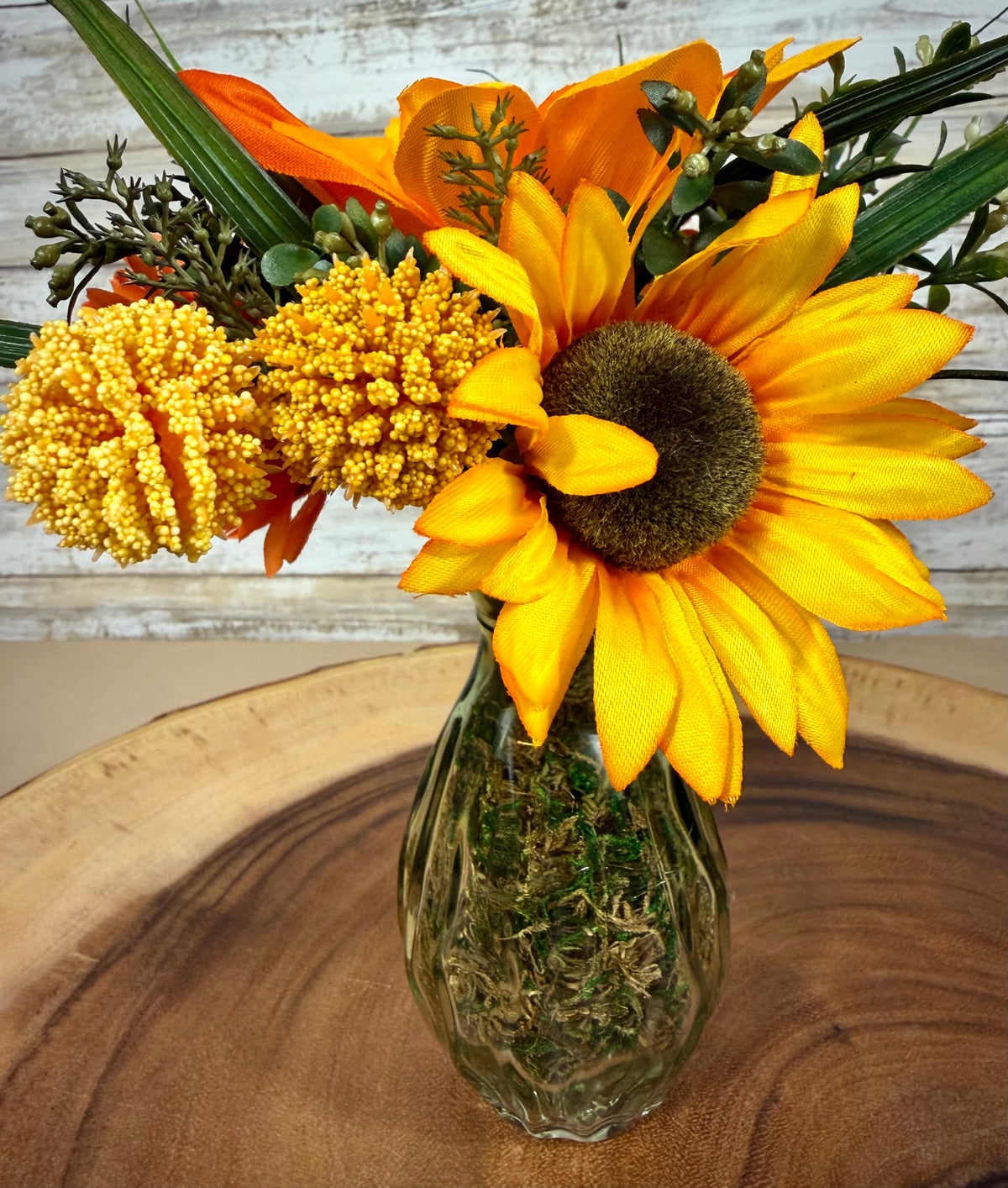 Small Fall Floral Arrangement | Golden Yellow & Orange Flowers