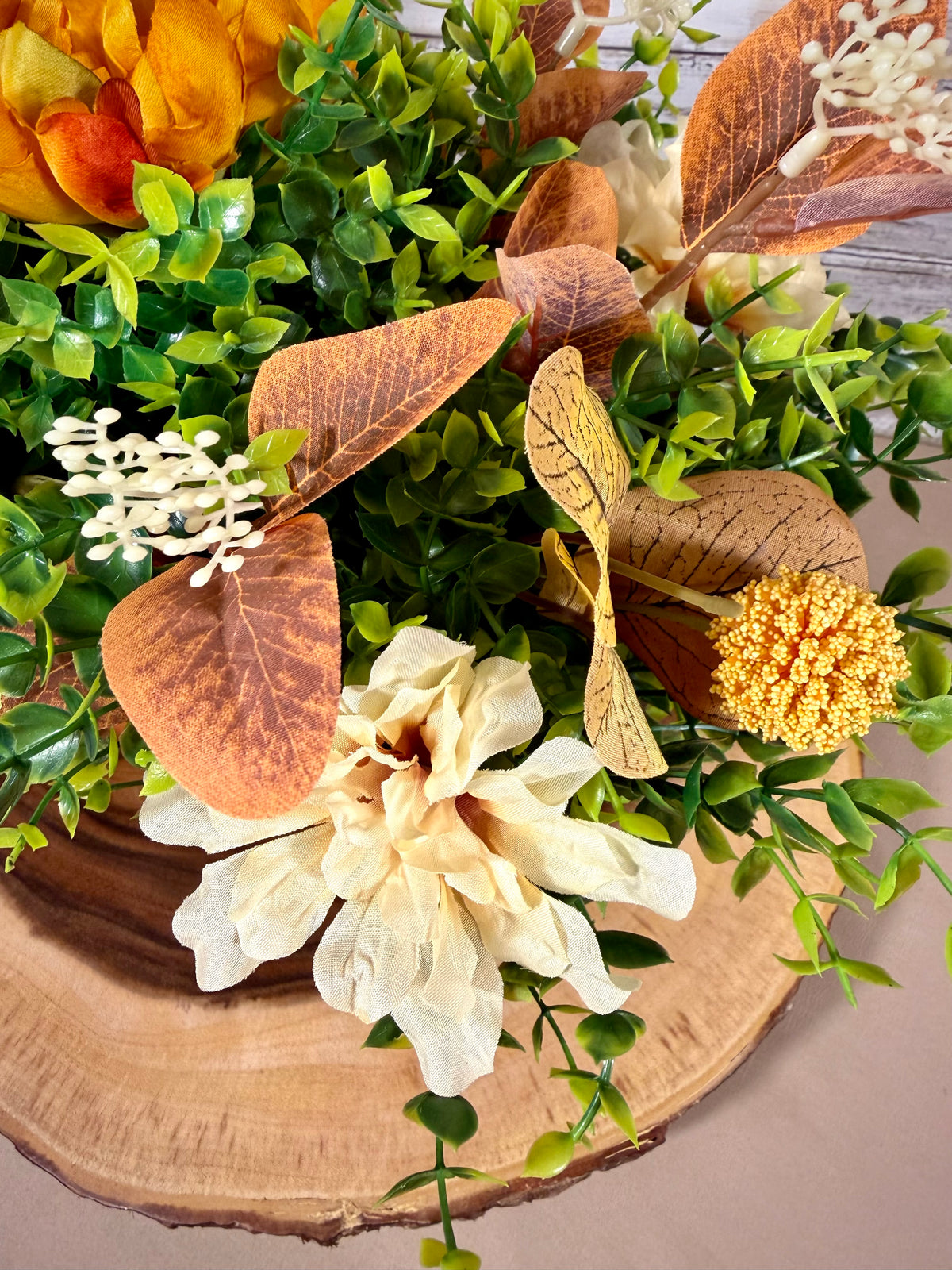 Fall Pumpkin Carriage Floral Arrangement – Autumn Flowers & Farmhouse Decor