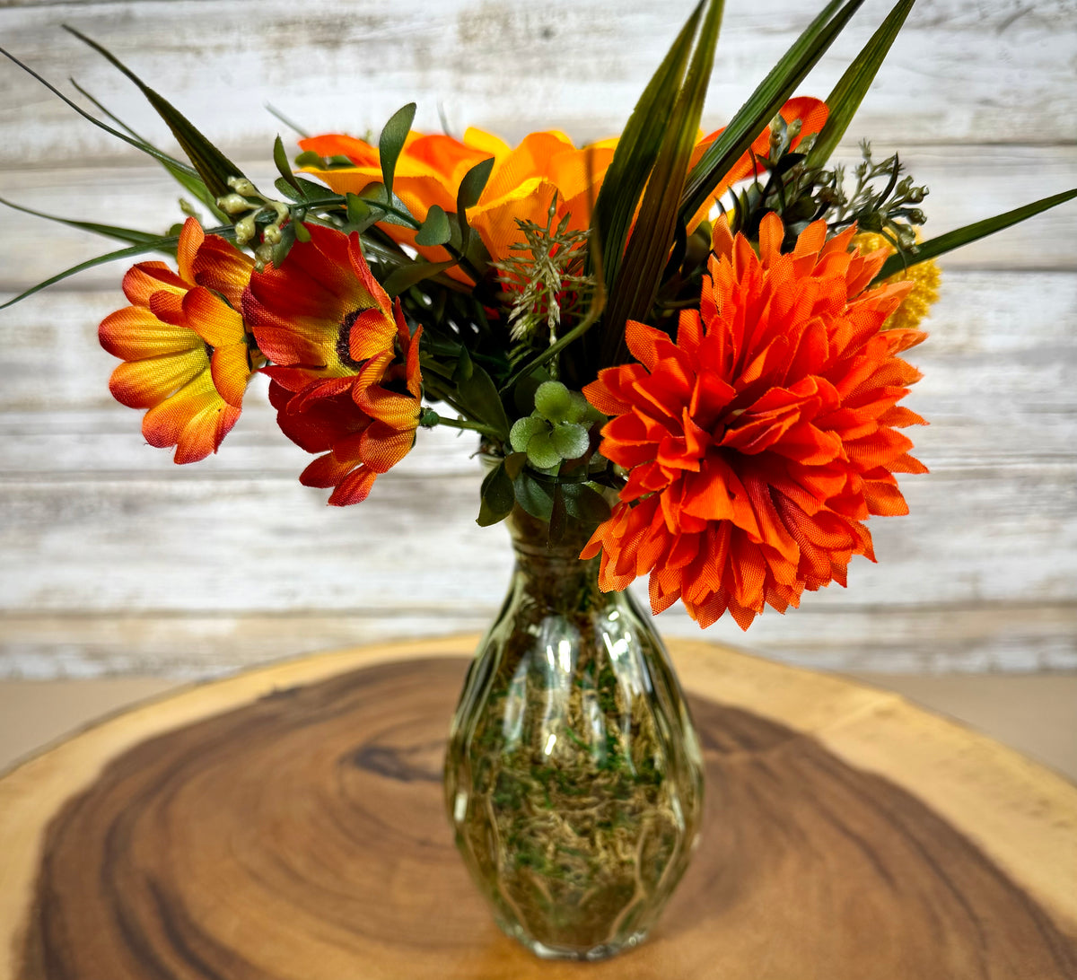Small Fall Floral Arrangement | Golden Yellow & Orange Flowers