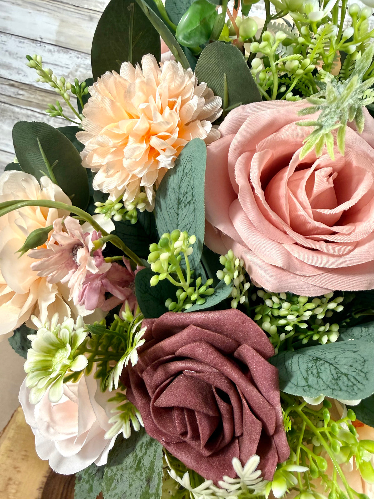 Large Handmade Artificial Floral Arrangement – Elegant Home Centerpiece