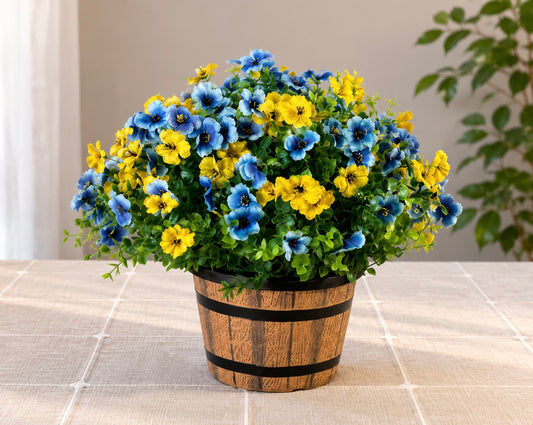 Handmade Floral Arrangement – Rustic Faux Flower Centerpiece