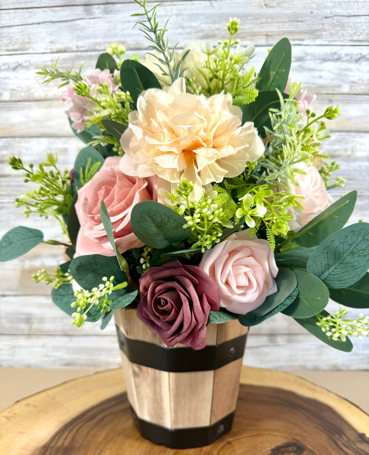 Large Handmade Artificial Floral Arrangement – Elegant Statement Centerpiece