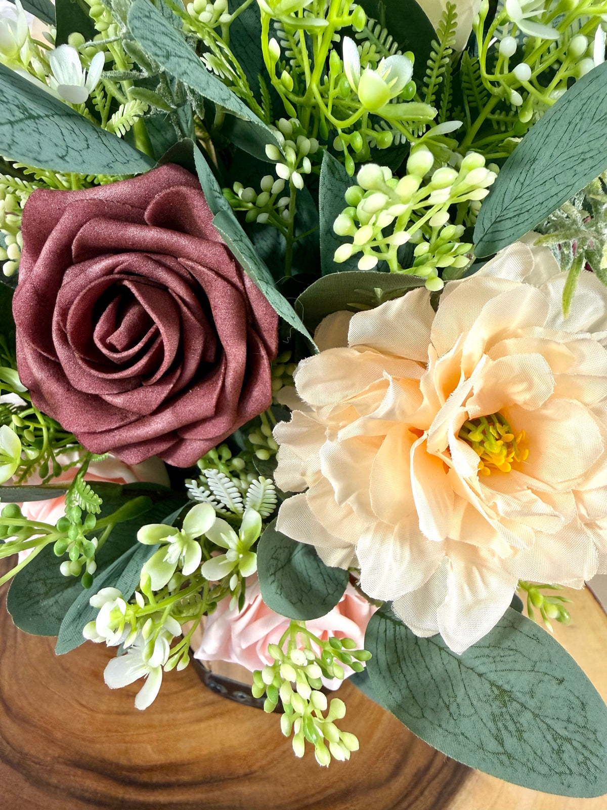 Large Handmade Artificial Floral Arrangement – Elegant Statement Centerpiece
