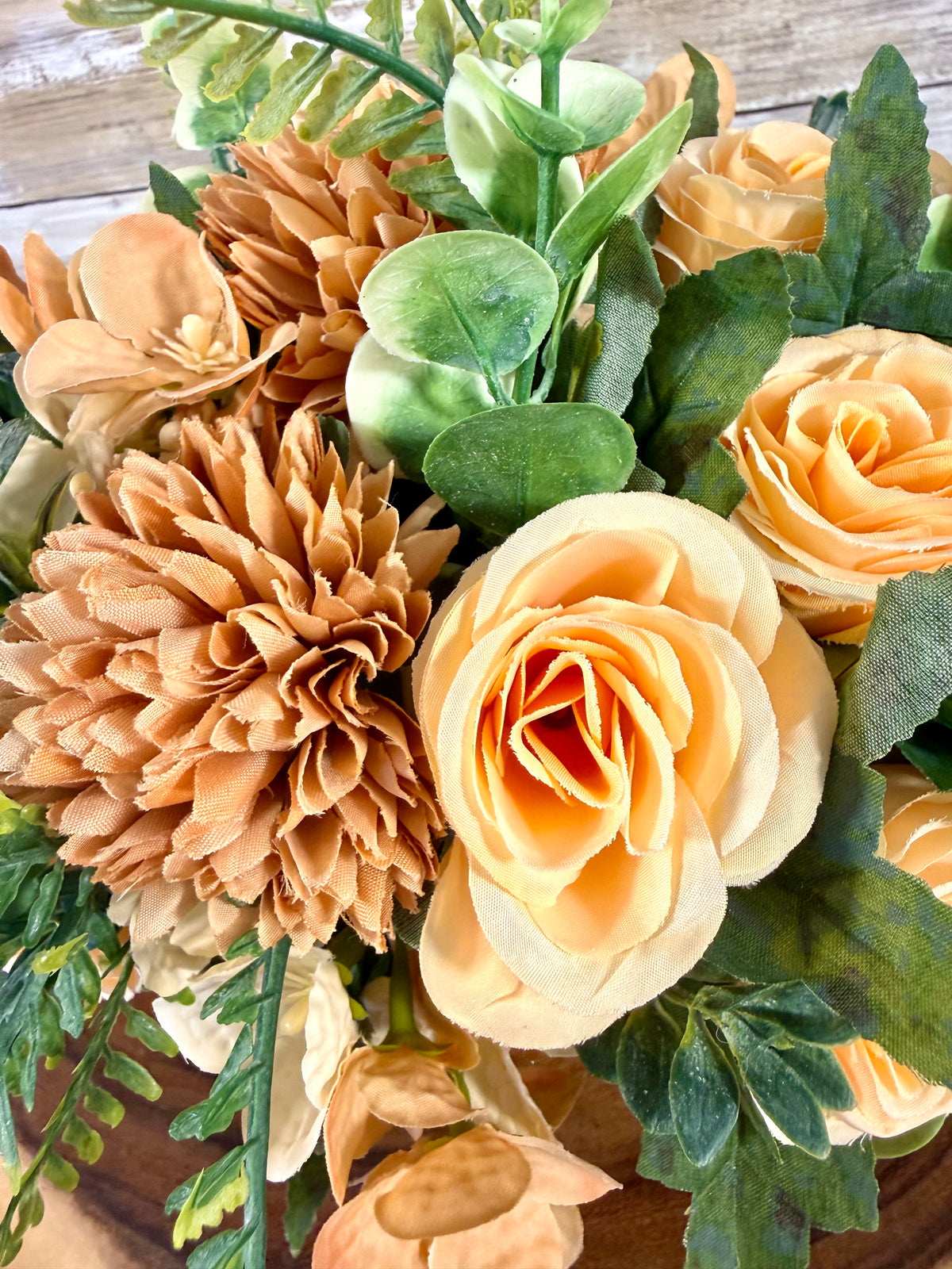 Handmade Artificial Floral Arrangement – Small Tabletop Flower Decor