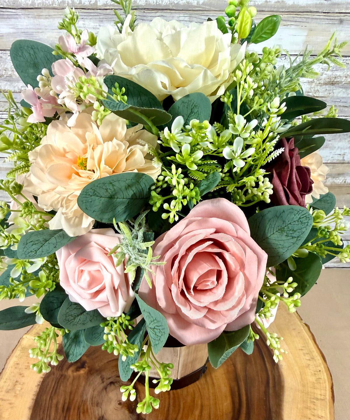 Large Handmade Artificial Floral Arrangement – Elegant Statement Centerpiece