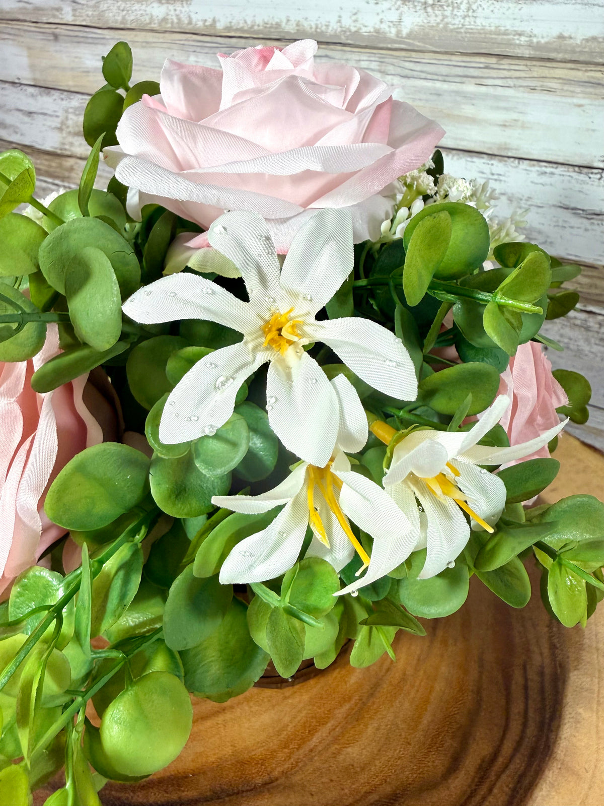Handmade Artificial Floral Arrangement – Small Tabletop Home Decor