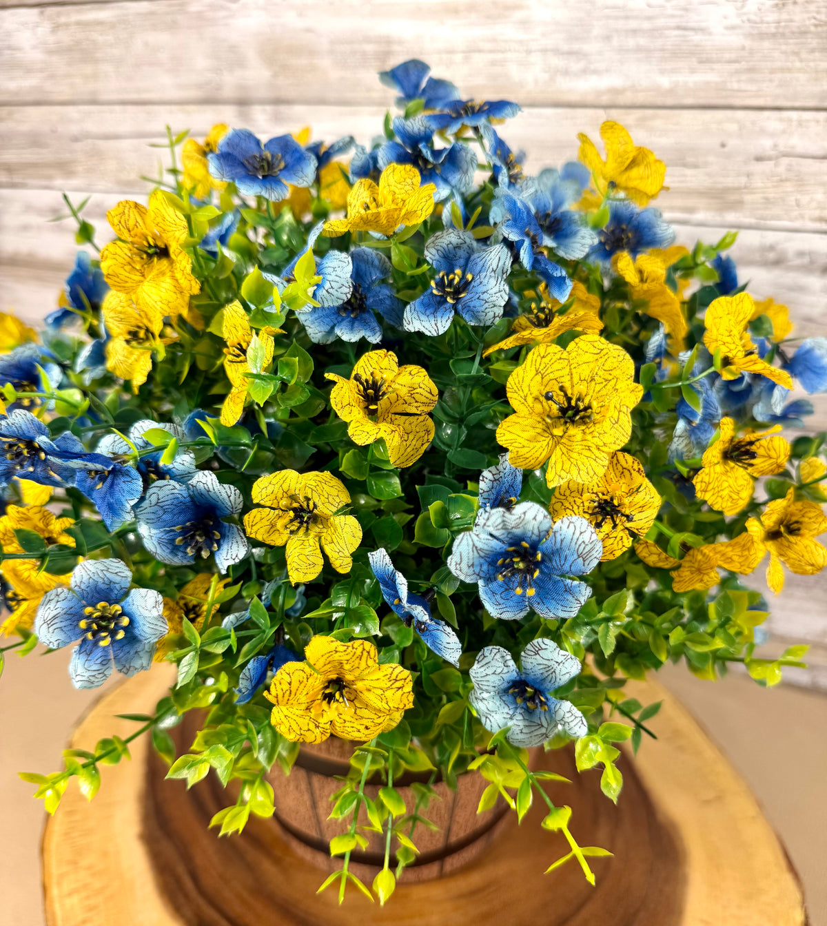 Handmade Floral Arrangement – Rustic Faux Flower Centerpiece