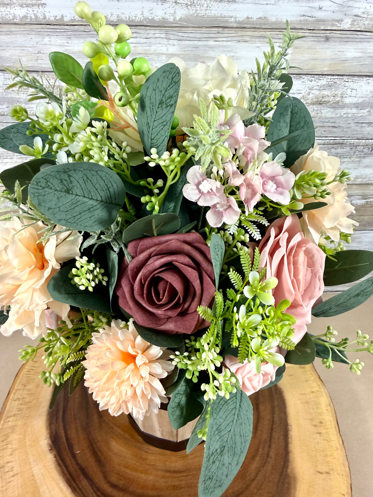 Large Handmade Artificial Floral Arrangement – Elegant Statement Centerpiece