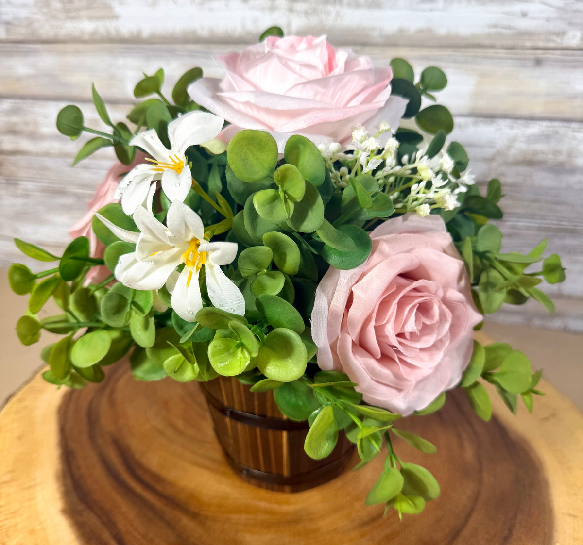 Handmade Artificial Floral Arrangement – Small Tabletop Home Decor