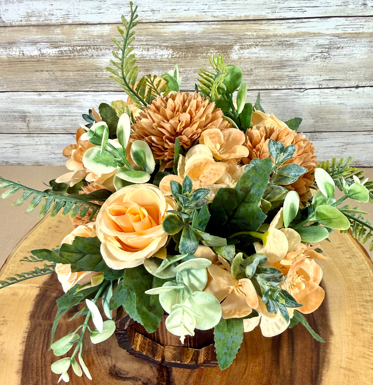 Handmade Artificial Floral Arrangement – Small Tabletop Flower Decor