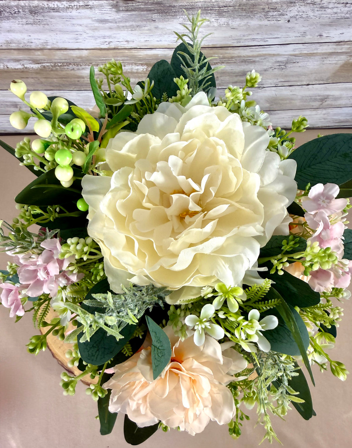 Large Handmade Artificial Floral Arrangement – Elegant Statement Centerpiece