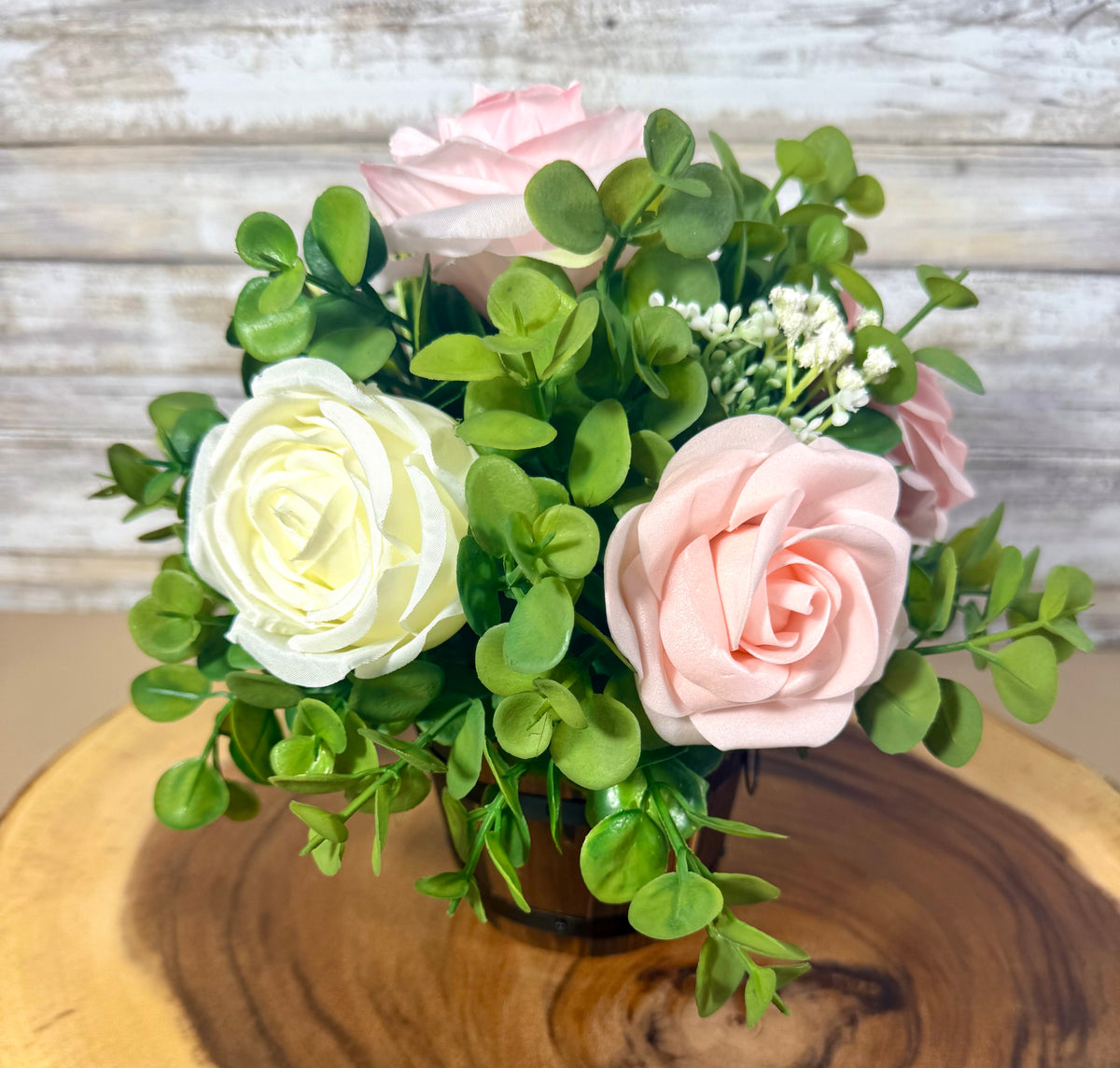 Handmade Artificial Floral Arrangement – Small Tabletop Home Decor