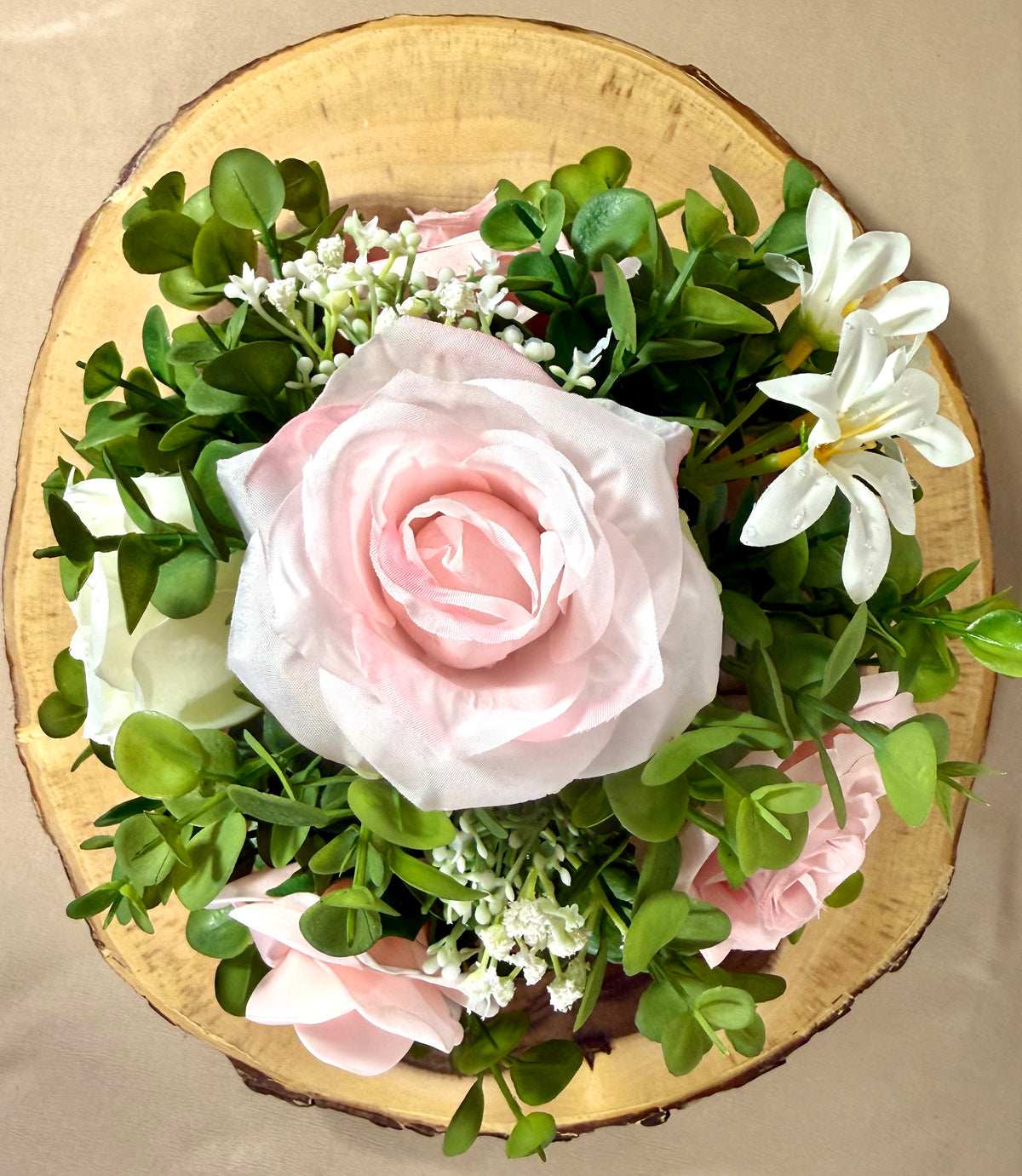 Handmade Artificial Floral Arrangement – Small Tabletop Home Decor